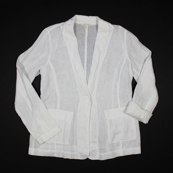 Eileen Fisher Jackets & Blazers - Eileen Fisher Blazer Jacket Irish Linen Lagenlook